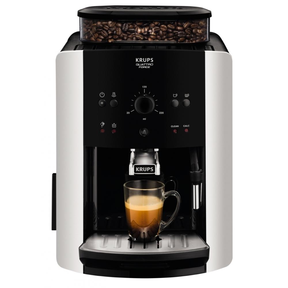 Автоматическая кофемашина Krups ARABICA EA811810, цвет черный/белый - фото 1