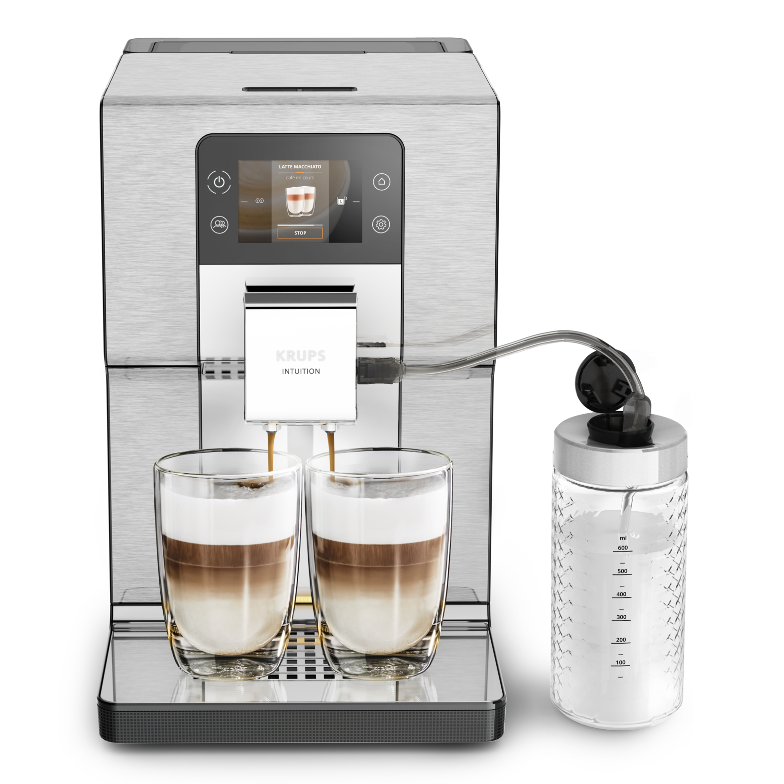 Автоматическая кофемашина Krups Intuition Experience + EA877D10, цвет черный/металлик Intuition Experience + EA877D10 - фото 1