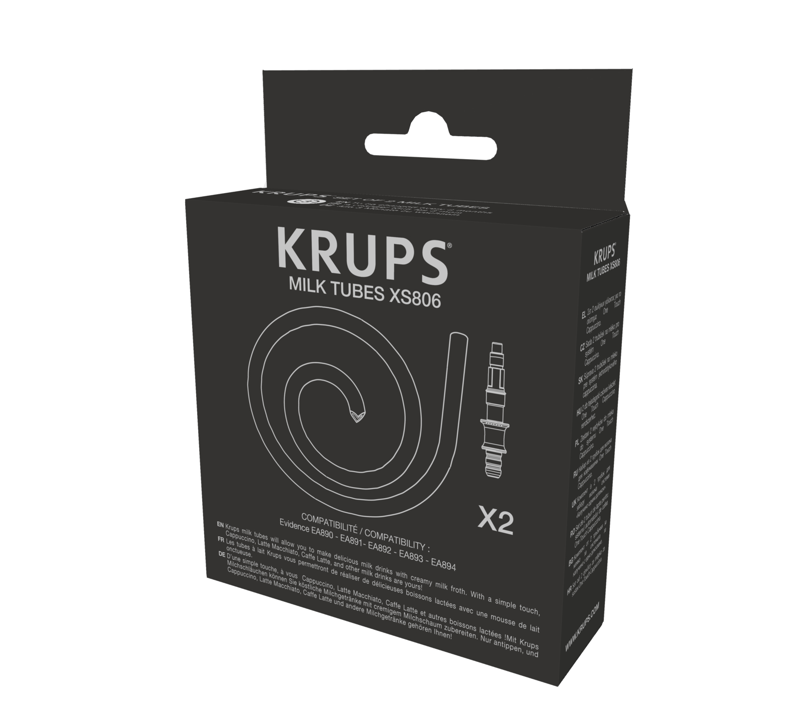 Набор из 2х трубок для молока Krups XS806000 для кофемашины One Touch Csppuccino